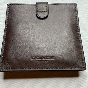 Coach Dark Brown Leather Card Holder
